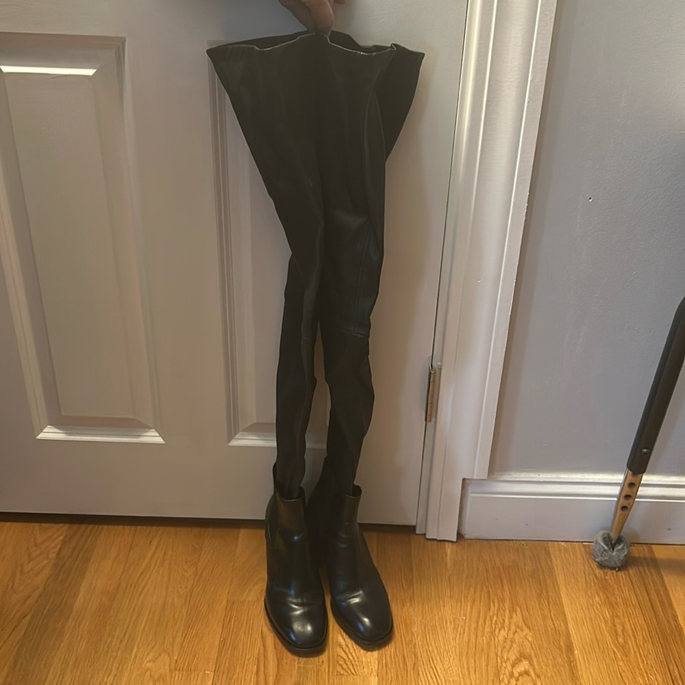 Maison Margiela leather thigh high boots size 7